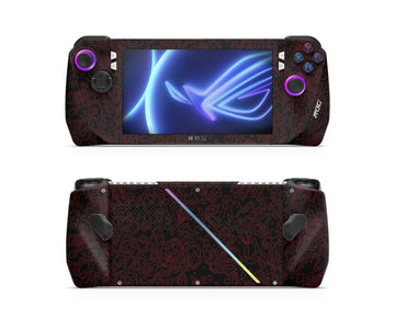 Abstract Red Asus Rog Ally Skin