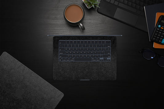 Abstract Black MacBook Skin