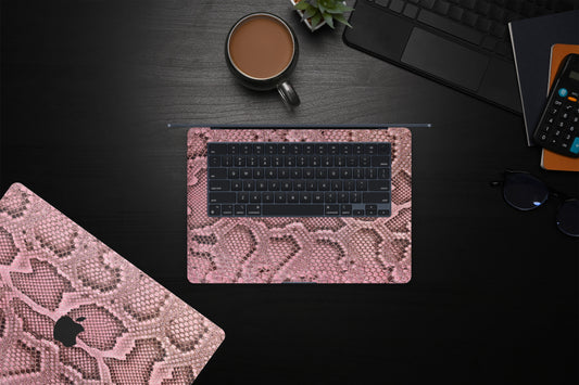 Pink Cobra Snake MacBook Skin