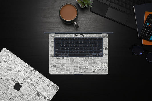 Newspaper Design MacBook Skin