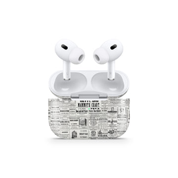 Newspaper Design AirPods Skin Design