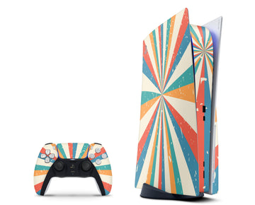 Retro Wave Print Ps5 Disc Edition Skin