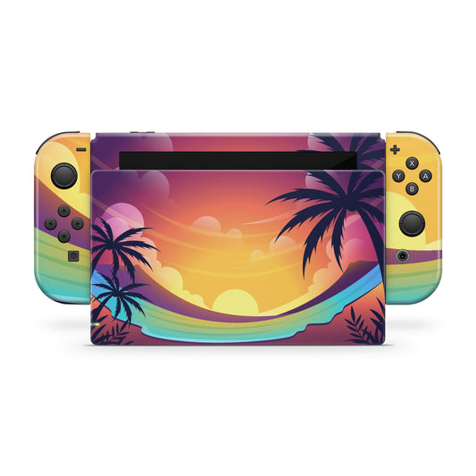 SUMMER THEME NINTENDO SWITCH SKIN - NINTENDO OLED SKIN