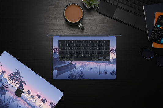 Palms in Water MacBook Skin