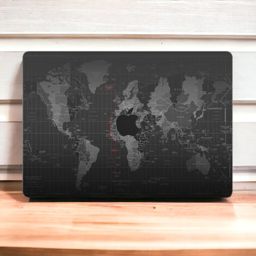 World Map Design MacBook Skin