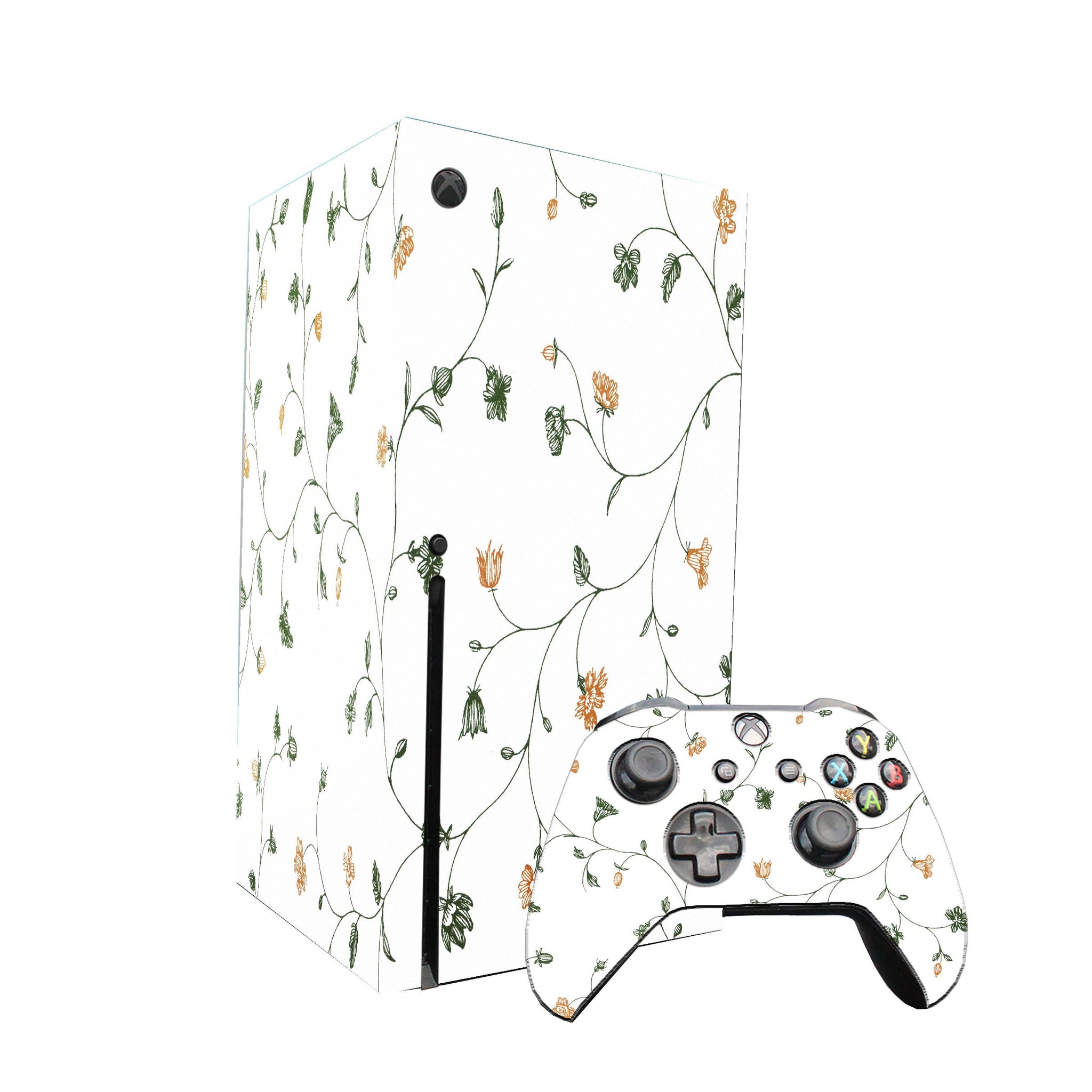 Custom Flower Skin , Xbox Series X Skin,Xbox Series X Console & Controller Skin,Xbox Series Controller Skin,Custom Xbox Series X Skin Wrap