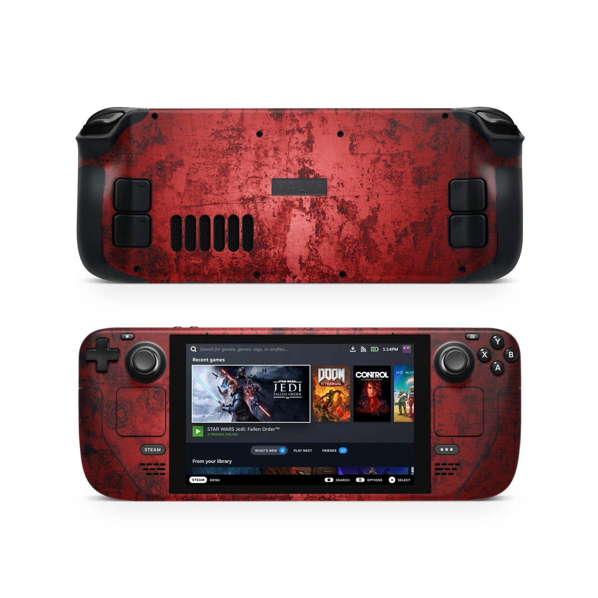 Dark Red Wall Steam Deck Skin