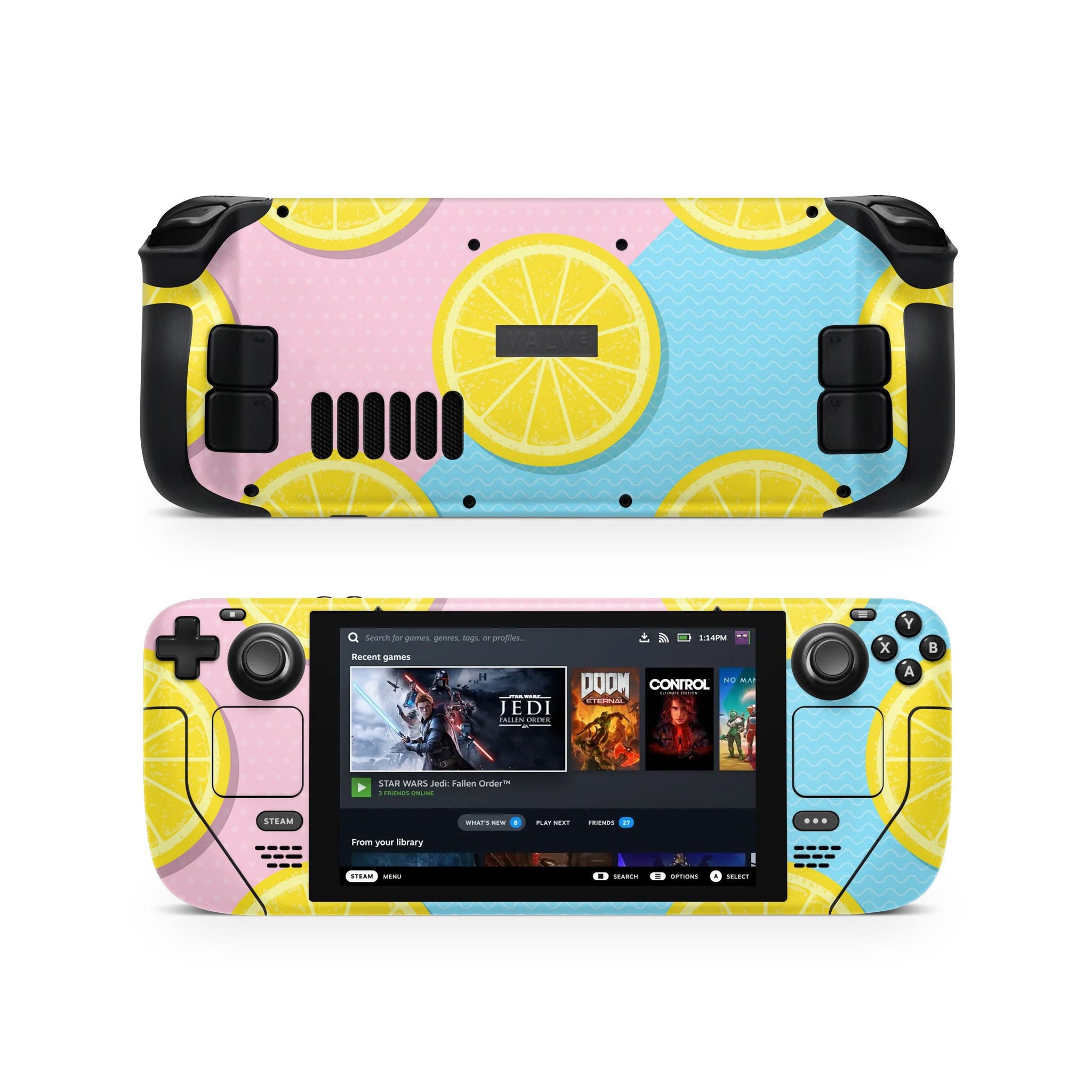 Lemon Pattern Steam Deck Skin