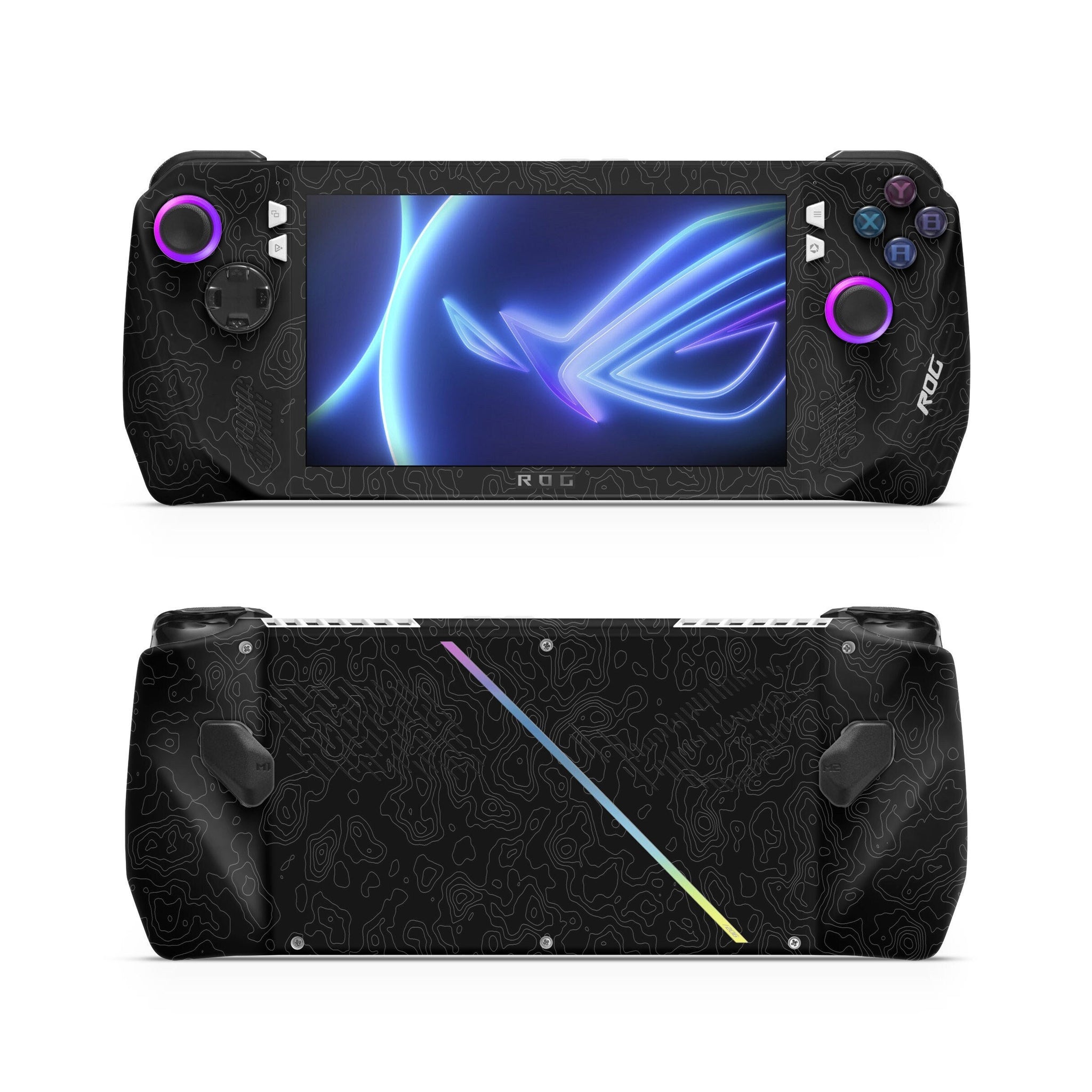 Abstract Black Asus Rog Ally Skin, Protective Rog Ally Console Case , Custom Game Console Vinyl, Asus Rog Ally Skins Vinyl Sticker, Rog