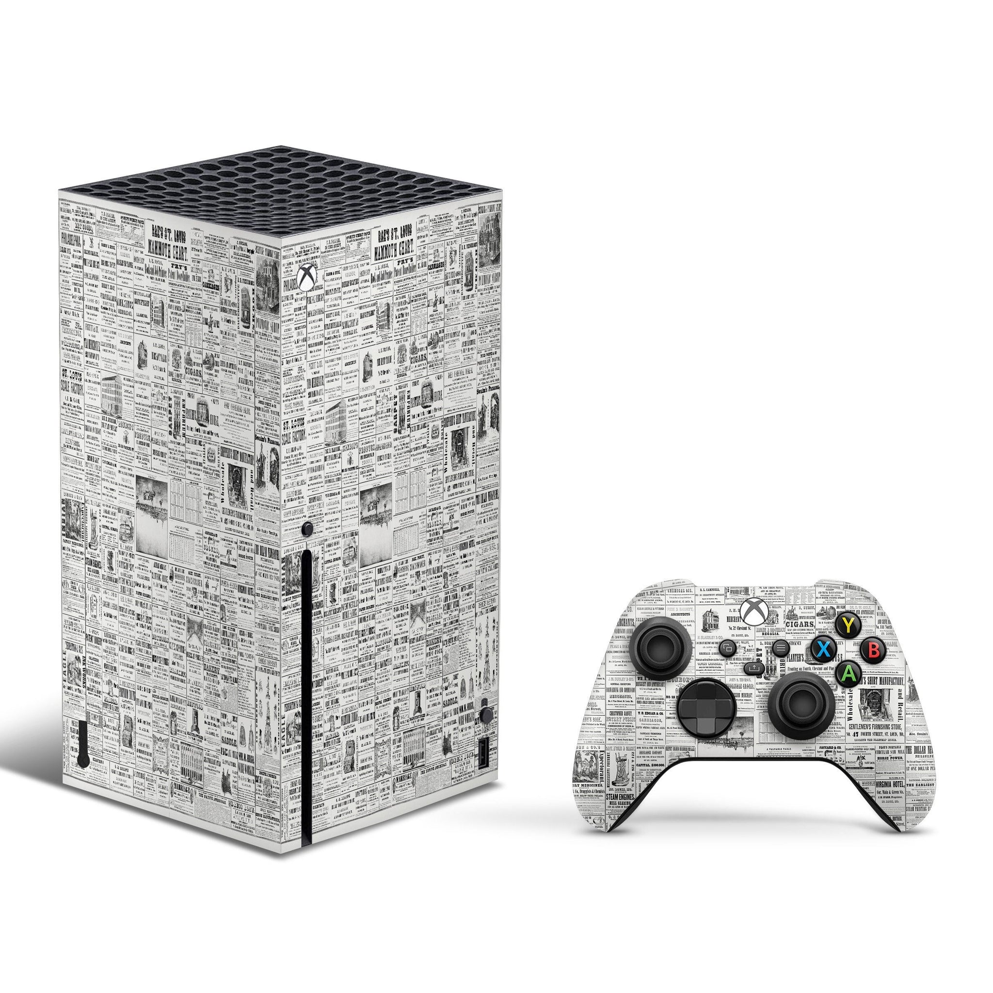 Newspaper Design Xbox series x Skin,Xbox Series X Console & Controller Skin,Xbox Series Controller Skin,Custom Xbox Series X Skin