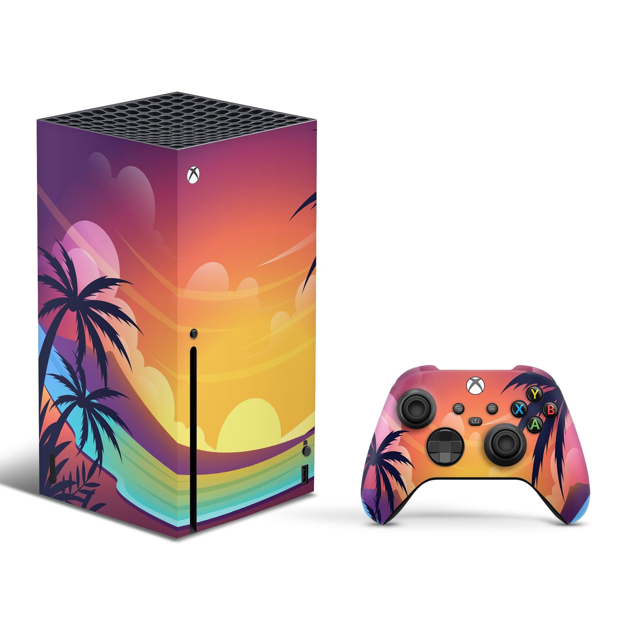 Summer Theme Xbox series x Skin, Xbox Series X Console & Controller Skin, Xbox Series Controller Skin, Custom Xbox Series X