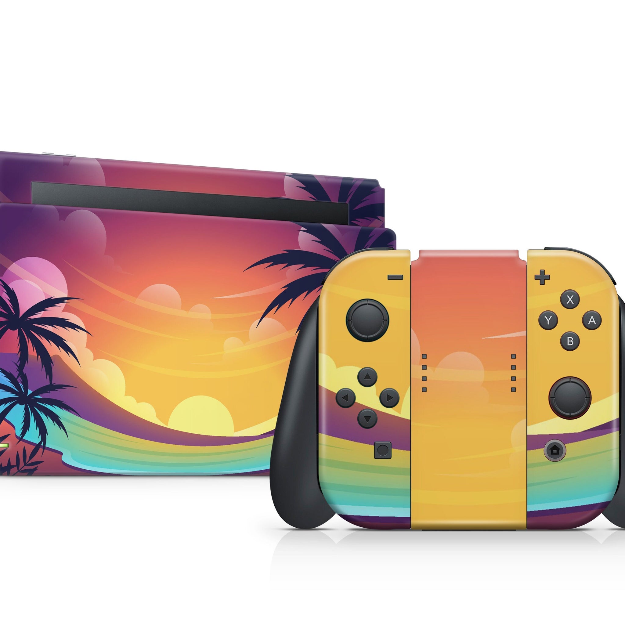 SUMMER THEME NINTENDO SWITCH SKIN - NINTENDO OLED SKIN
