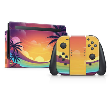 SUMMER THEME NINTENDO SWITCH SKIN - NINTENDO OLED SKIN