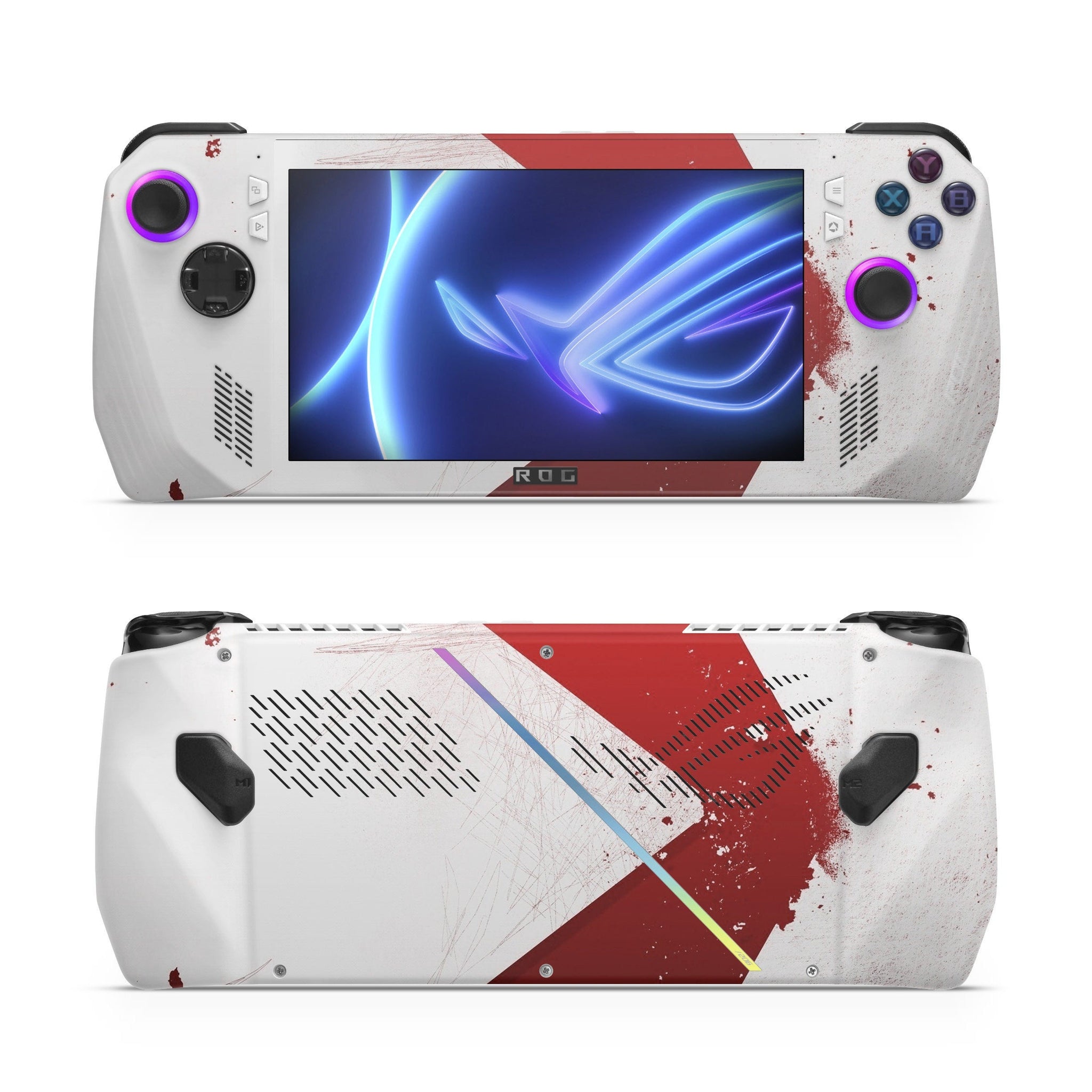 Red Abstract Watercolor Asus Rog Ally Skin, Protective Rog Ally Console Case , Custom Game Console Vinyl, Asus Rog Ally Skins Vinyl