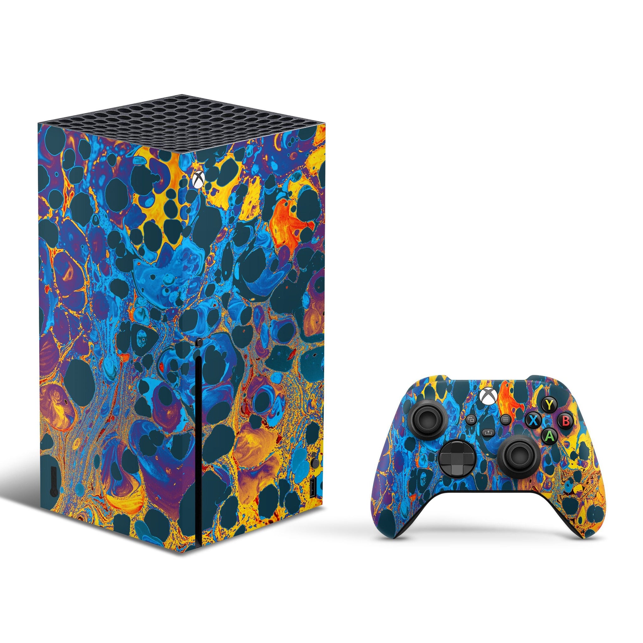 Marble Colorful Design Xbox series x Skin, Xbox Series X Console & Controller Skin, Xbox Series Controller Skin, Custom Xbox Series X